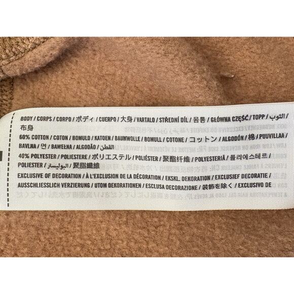 Abercrombie Women’s Brown Cropped Crewneck Sweatshirt Size Medium Spellout - Picture 4 of 4